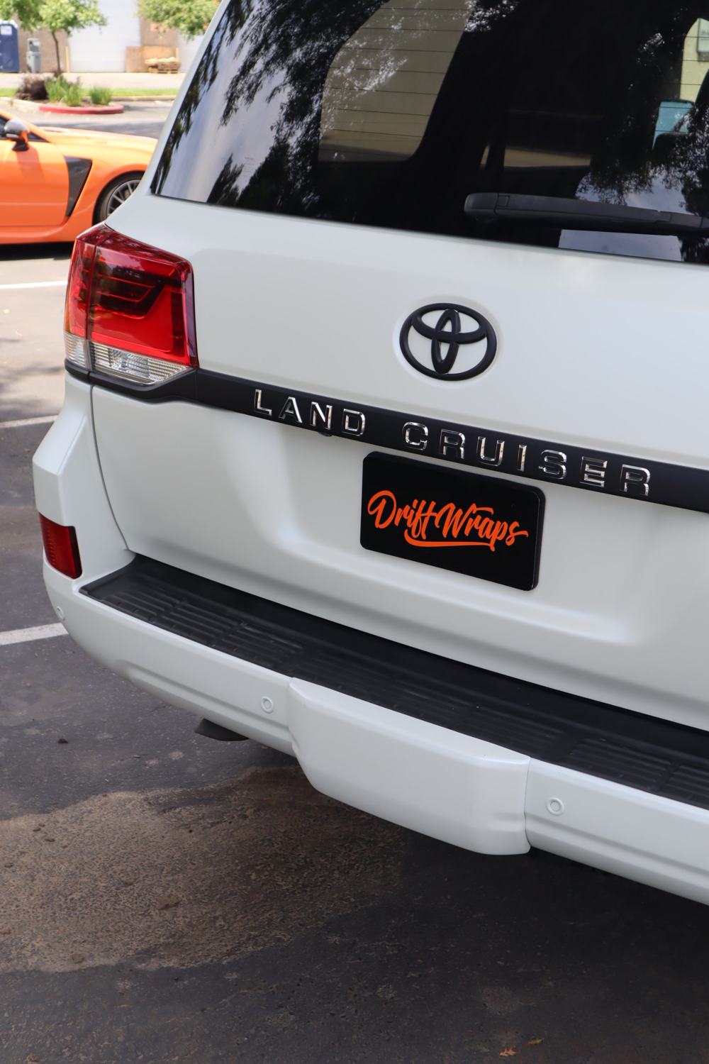Satin finish on the rear of a 2016 Toyota Land Cruiser with full-body matte PPF over custom graphics by Drift Wraps in Rancho Cordova